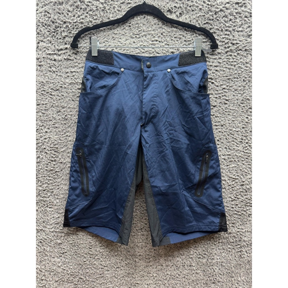 Zoic Ether Adjustable Waist Mountain Bike Technical Cargo Shorts Blue Men Size S